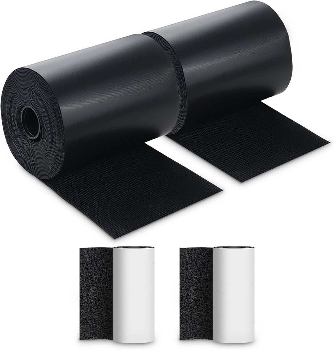 2 stuks 39,3 voet onderbankblokkering met haak & lus tape, verstelbare onderbedblokkering voor huisdieren, bankbumpers voor tapijt onder de bank, meubelspleetblokkering, vulbarrière (10,9 cm W)
