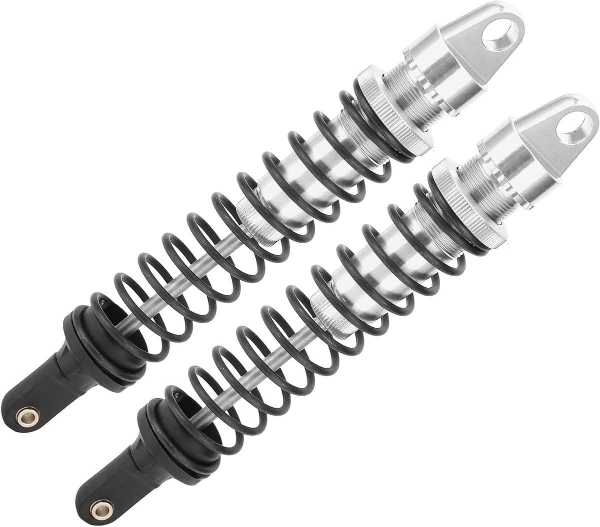 2 Stuks 195 Mm RC Aluminium Schokdemper voor 1/5 Schaal RC Off-road Auto's, Geschikt voor HSP 94050 (Zilver)