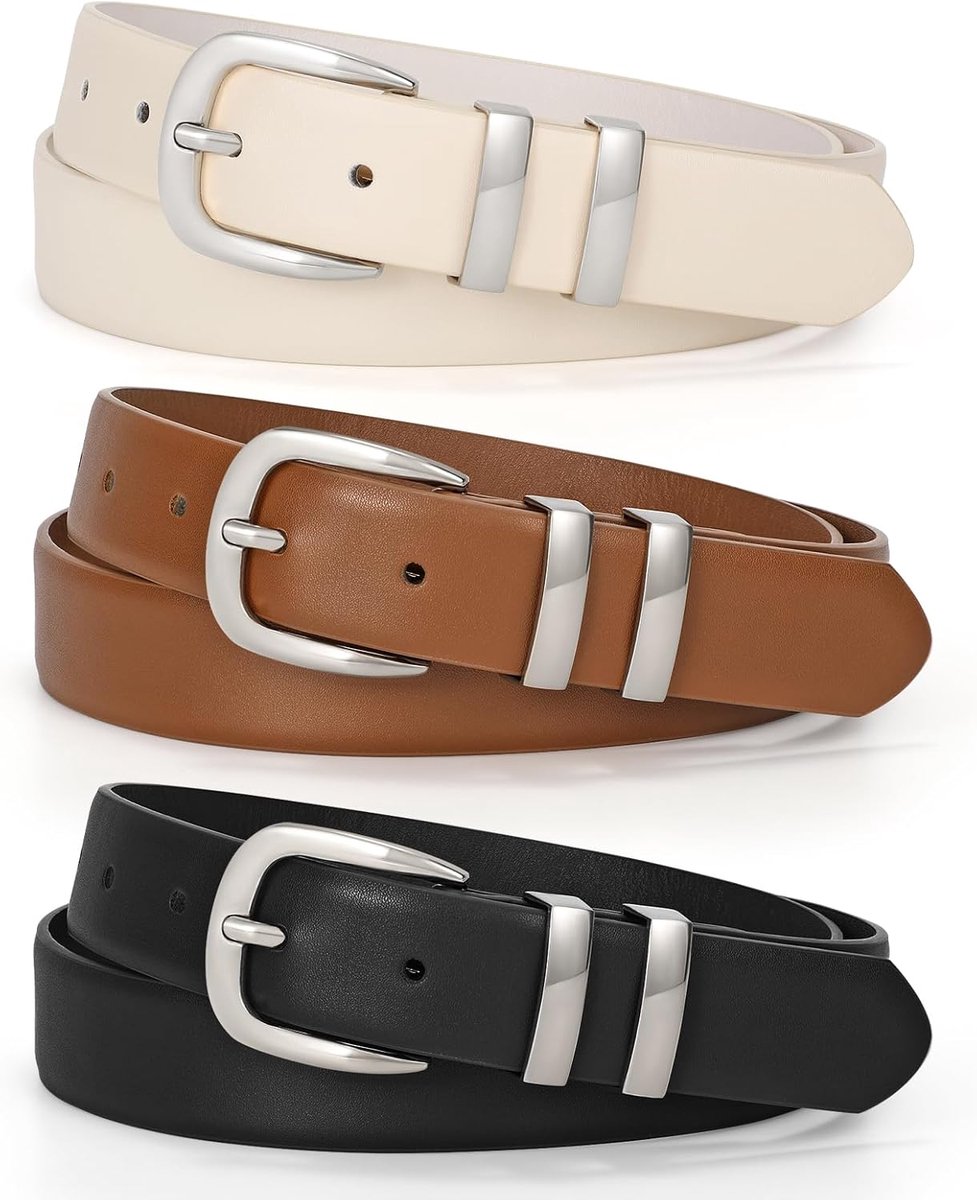 Casual leren riem voor jeans, modieuze PU-lederen riem met legering