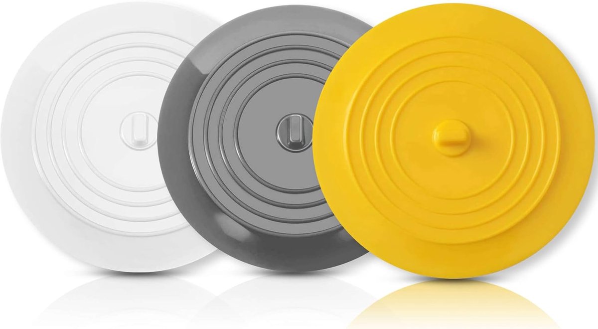 Afvoerplug |15,2CM|3 KLEUREN|✮LEVENSLANGE GARANTIE✮- Flexibele Zuignap, Universele Waterdichte Stop voor Roestvrijstalen Keuken Gootsteen, Keramisch Bad, Toilet, Wastafel, Douche