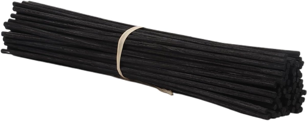 YAWYO Set van 50 Stuks Reed Diffuser Stokjes Refill, 30cm Extra Lange Geurstokjes voor Aroma Essentiële Olie, Zwart - ShopVlot