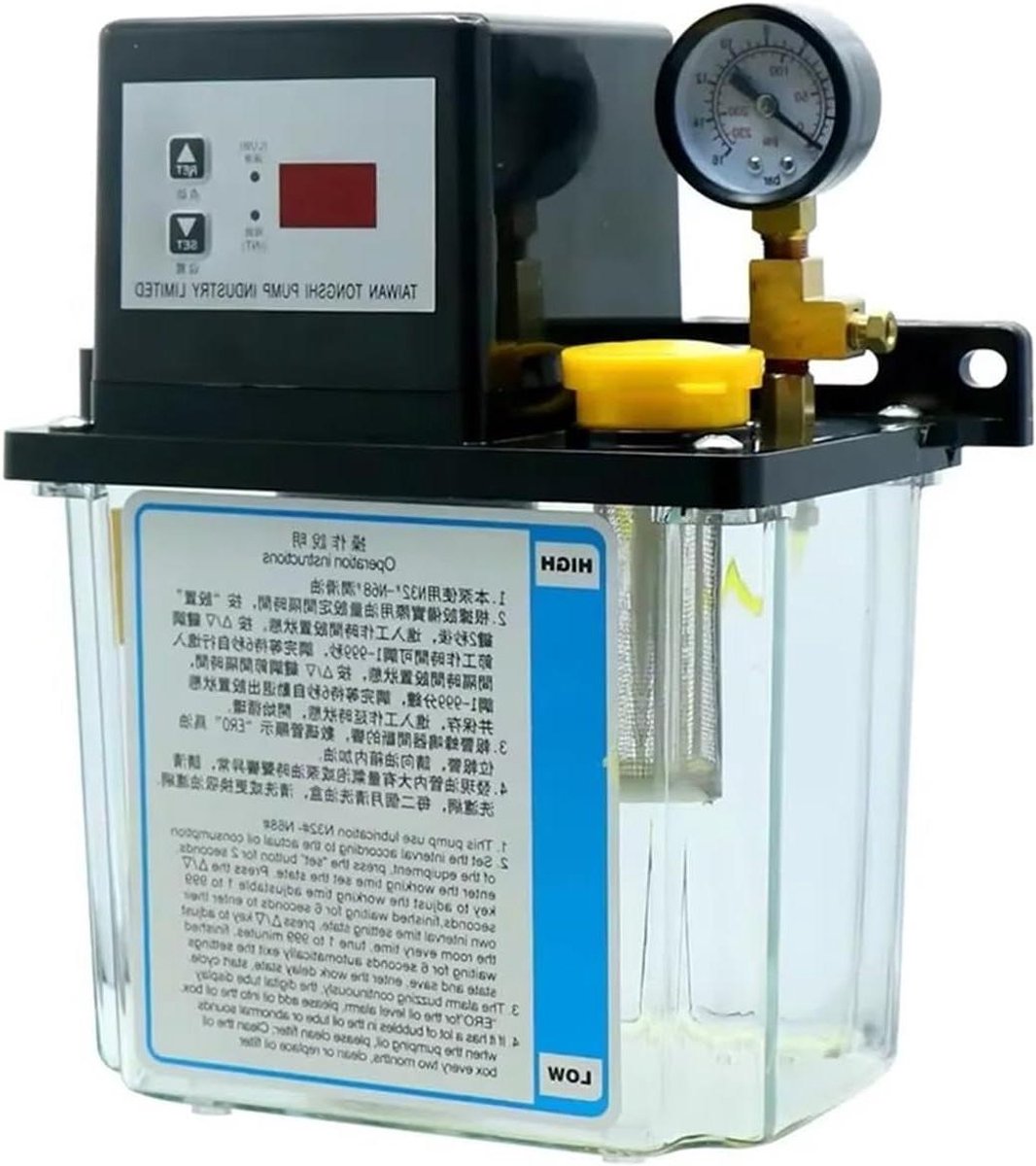 Automatische Smeerpomp - Oliepomp Smeermiddel - Machine Onderhoud - Met Oliestalarm - 2 Liter - Niet gespecificeerd
