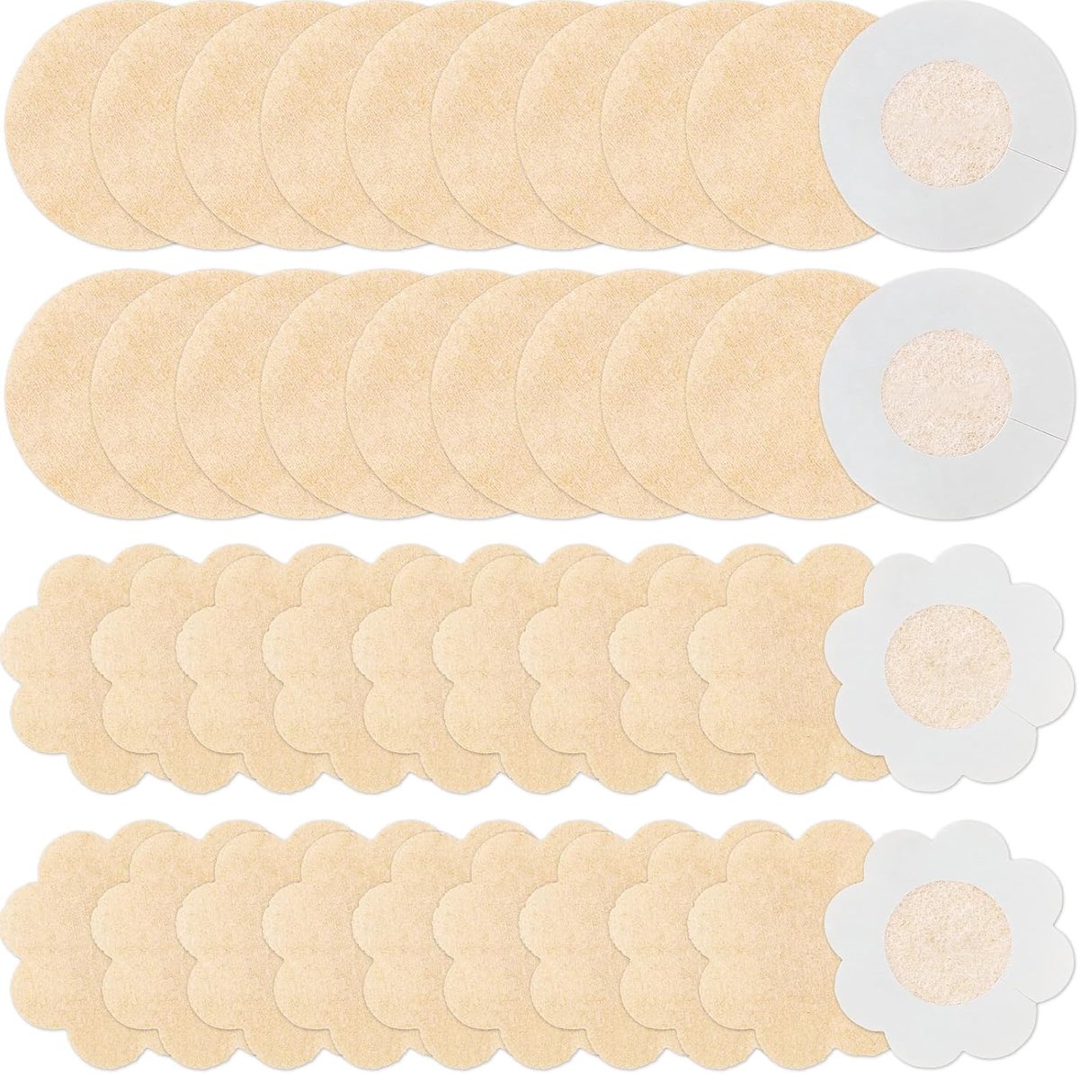 Nipple Covers, onzichtbare tepelafdekkingen, zelfklevend, voor dames, meisjes, party, tepelafdekking voor vrouwen en mannen, ademende onzichtbare stickers, tepels voor blote rug, low cut