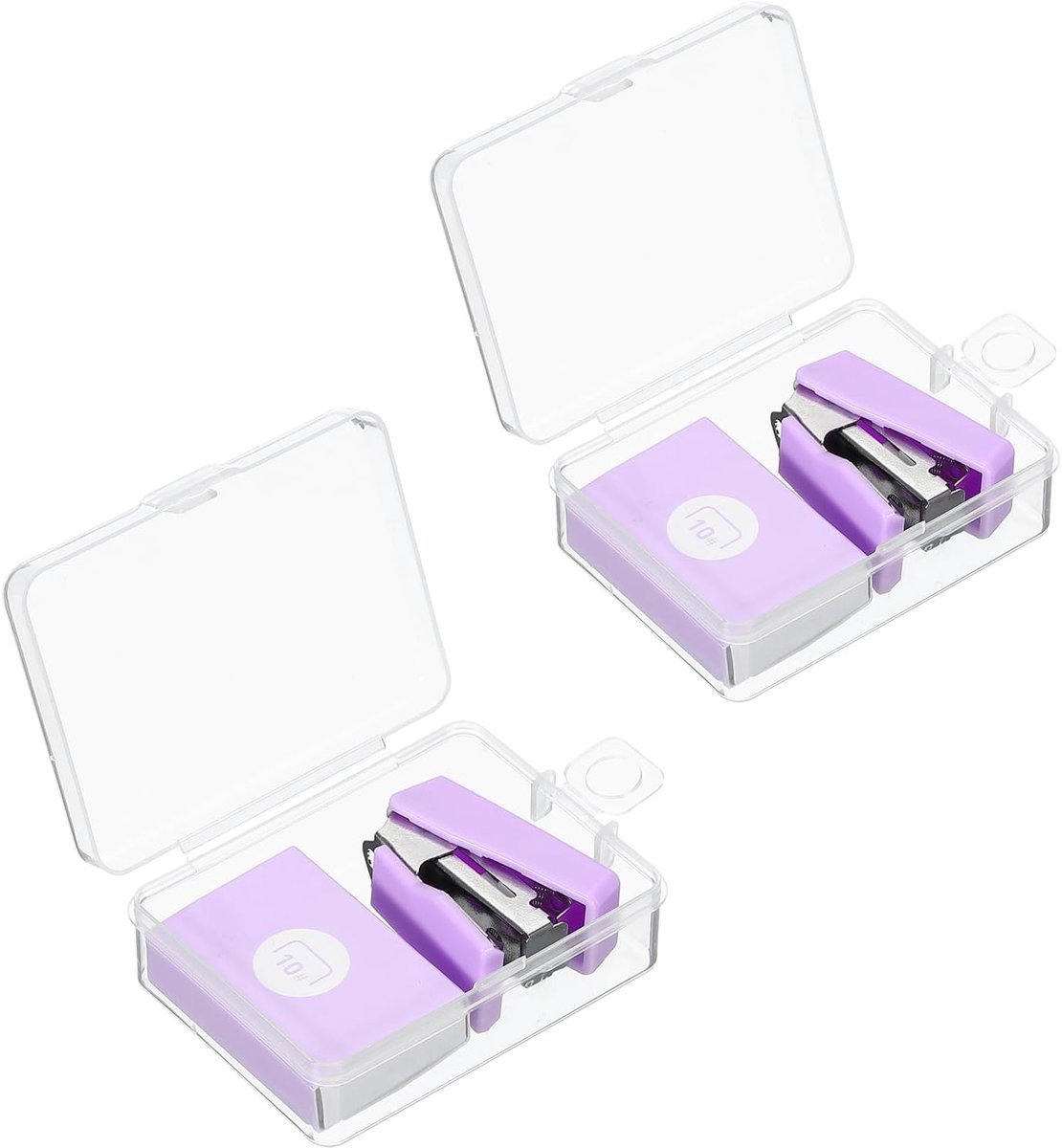 Morandi Mini nietmachine met 800 standaard nietjes, Morandi Desktop nietmachines set schattig bureau kantoor nietmachine 20 vel capaciteit voor klaslokaal kantoorbenodigdheden, paars