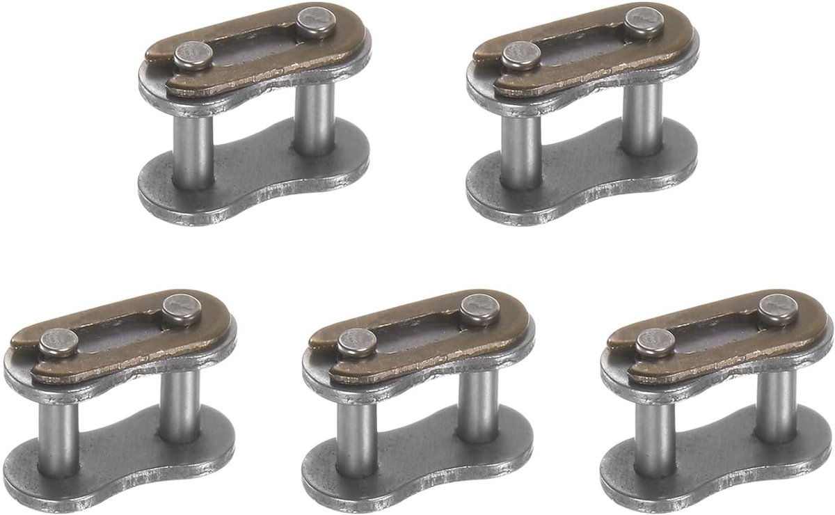 5 stuks 04B-1 kettingschakels met wielen 6 mm helling van