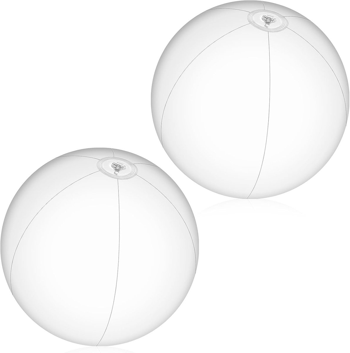 2 stuks opblaasbare waterbal, transparante strandbal, 61 cm opblaasbare strandbal, voor kinderen, voor outdoor, tuin, zomer, strand en zwembad, feestfavorieten