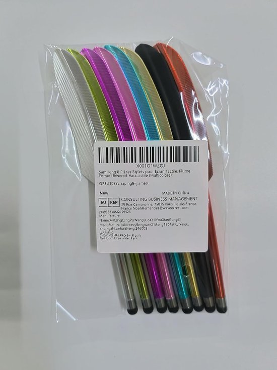 8 stuks stylus voor touchscreens, meerkleurig, veervormig, universeel, hoge gevoeligheid, capacitieve styluspen, touchpen, Kindle tablets, smartphones en andere touchscreen-apparaten — afbeelding 5