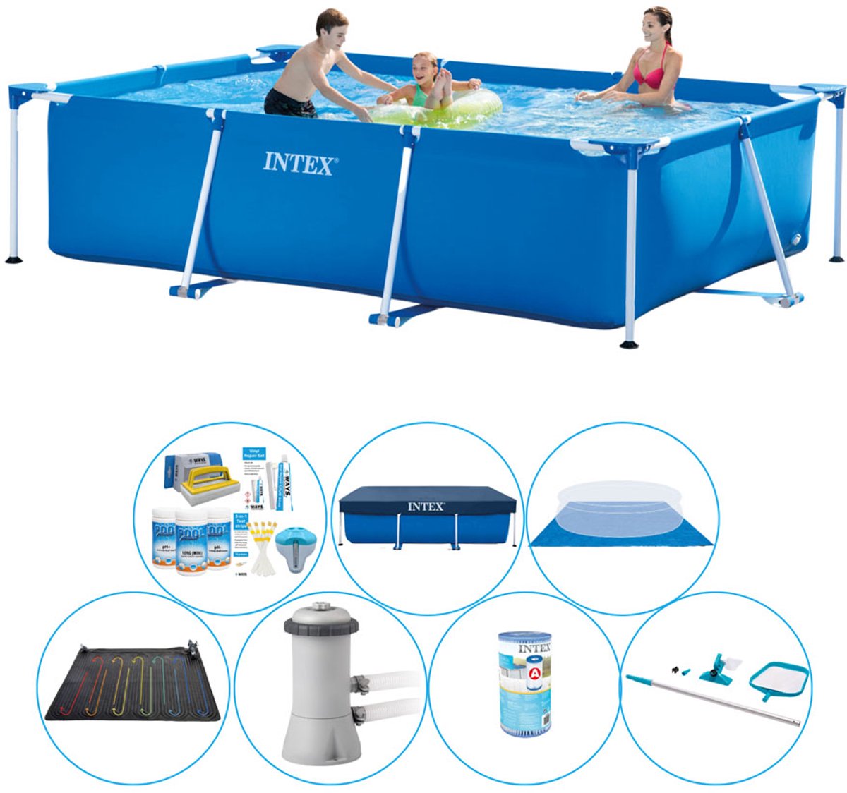 Intex Frame Pool Zwembad Super Deal - 300 x 200 x 75 cm - Blauw