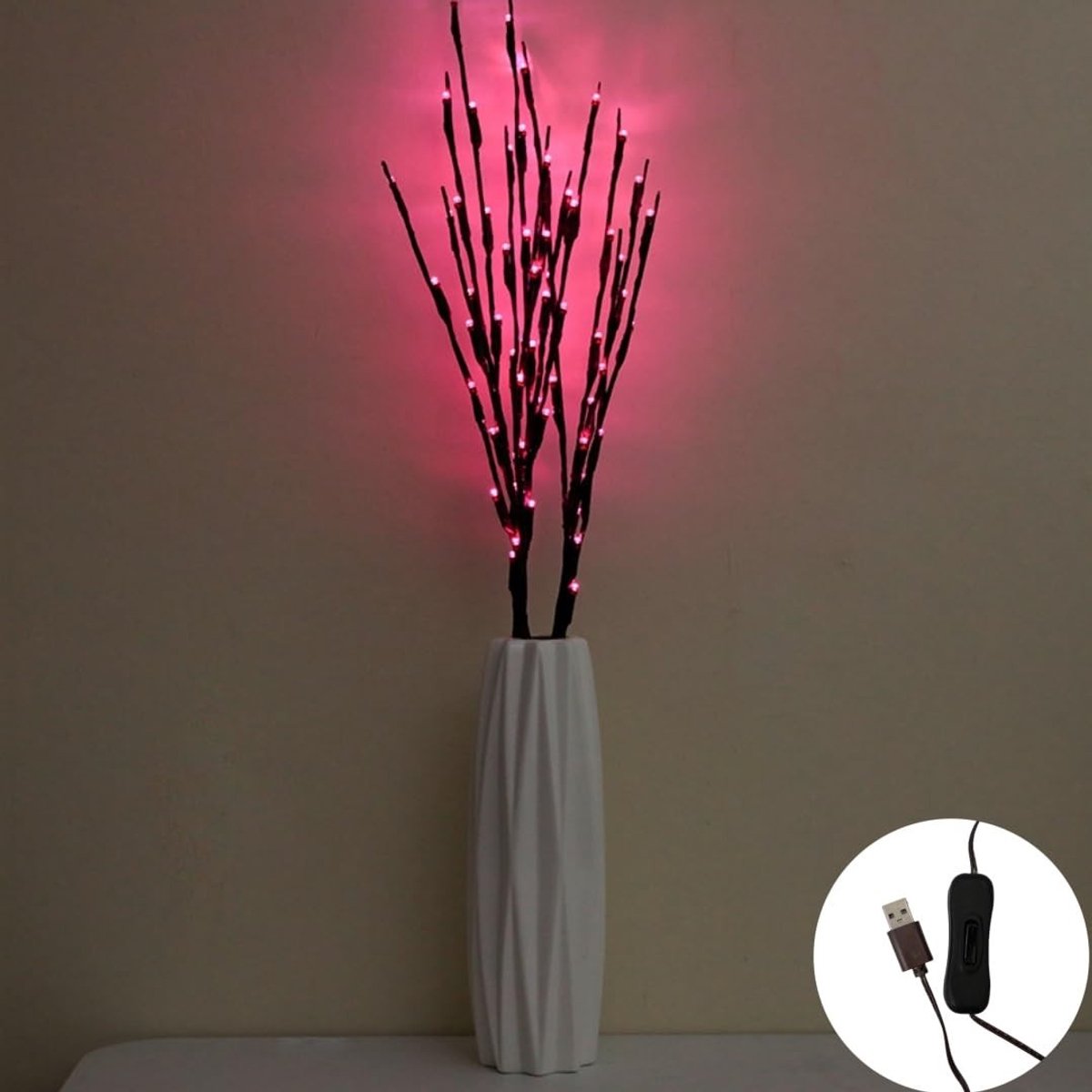 Omgoods - 77 cm LED Taklamp met USB Aansluiting voor Decoratie