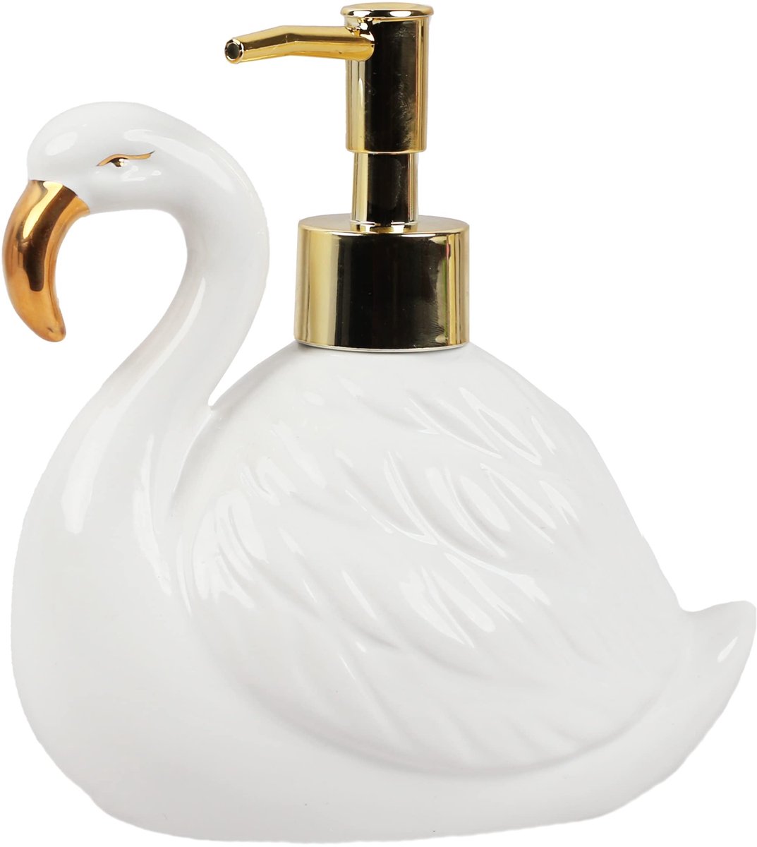 Omgoods - Wit Flamingo Zeepdispenser van Keramiek met Pomp