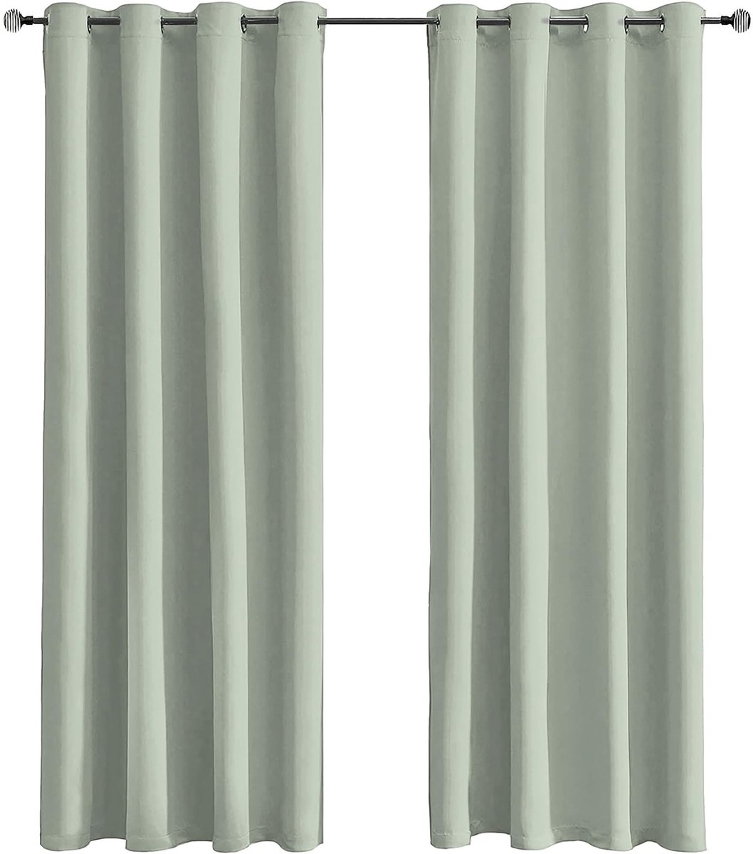 Omgoods- Verduisteringsgordijnen 150 x 150 cm - Thermische Gordijnen - Warmte-isolerend - Schaduwgordijnen - Effen Stof - Privacy en Geluidsreductie