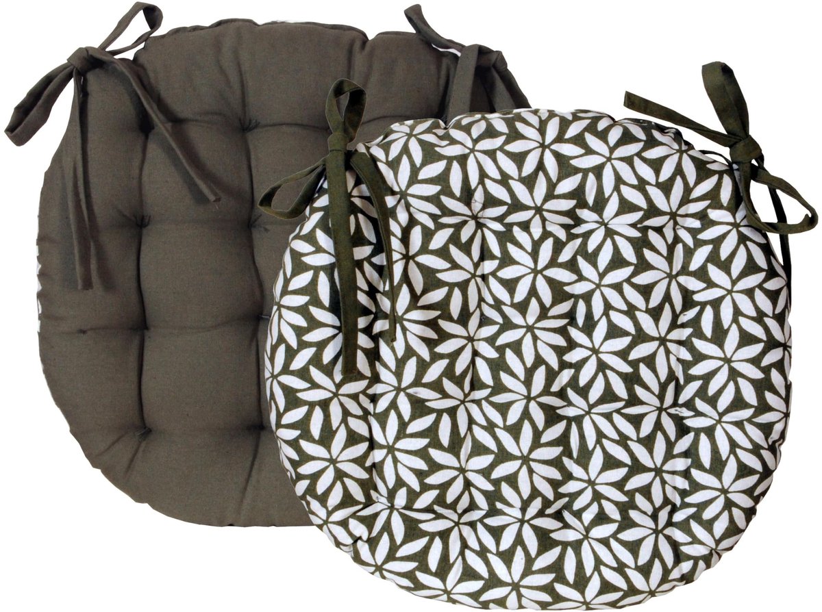 Omgoods - Ronde Zitting Kussen 40 cm met Twee Tinten