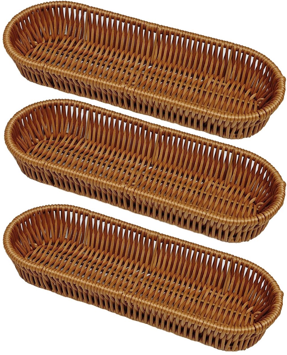 Omgoods - Handgeweven Keukenmand voor Bestek en Decoratie (3 stuks)