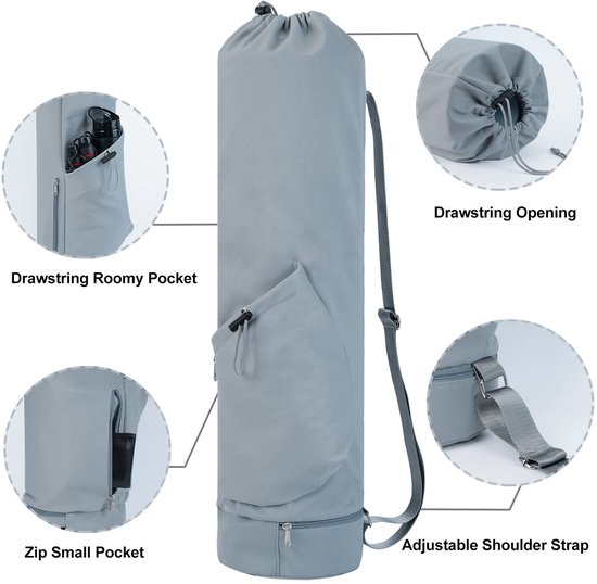 Omgoods - Grote Yoga Mat Tas met Verstelbare Draagriem - Inclusief Fleshouder en Wet Pocket van Omgoods — afbeelding 3
