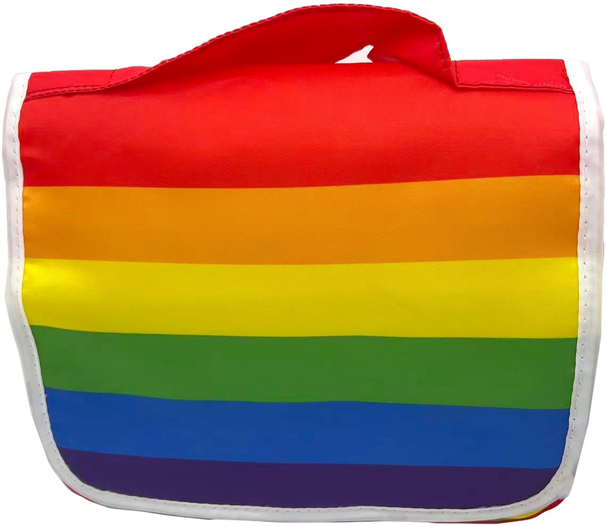 Omgoods - Toilettas met Haak en Velcro, Reis Makeup Tas in Regenboogdesign