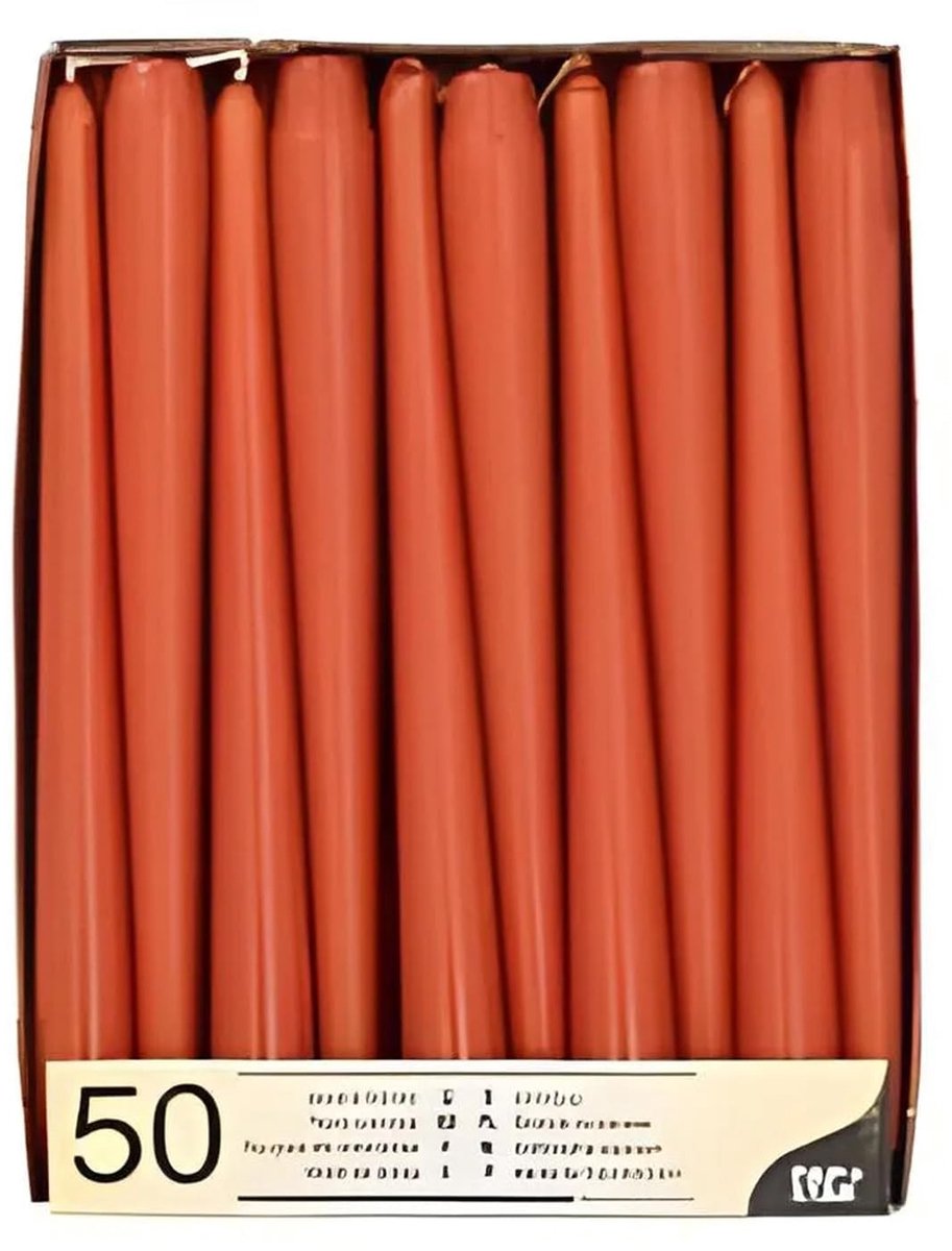 Omgoods - Rustkleurige Kaarsenstandaard Set van 50