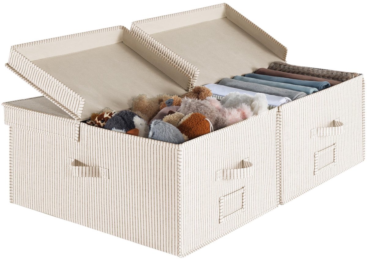 Omgoods - Extra Grote Opbergdozen met Deksel en Verdelingsbord