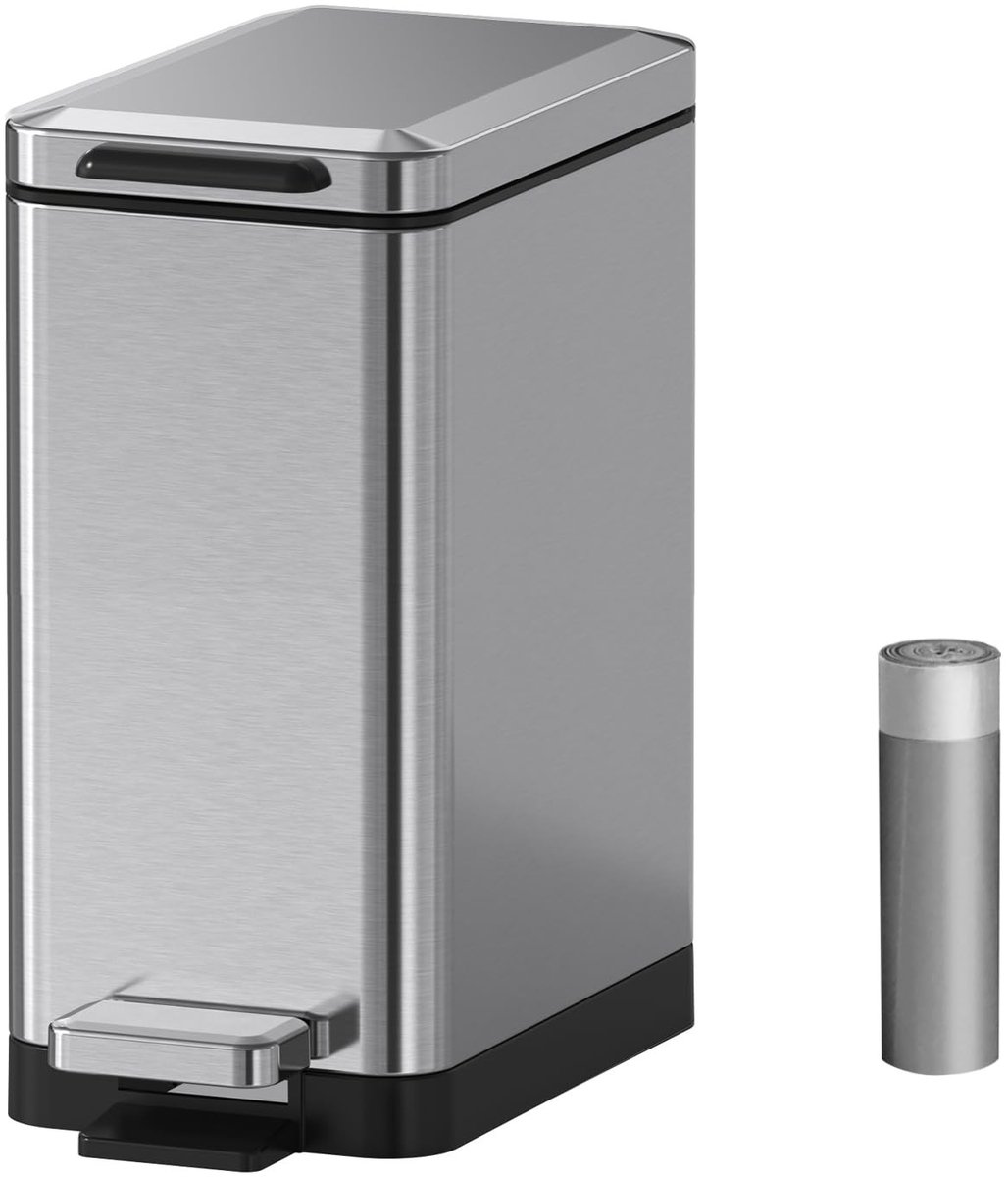 Omgoods - Slimme Pedal Prullenbak van RVS 10 L