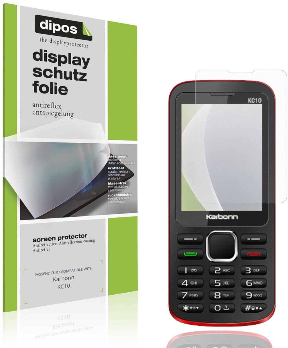 dipos – 4x Matte Beschermfolie geschikt voor Karbonn KC10 | Krasbestendige & antireflecterende Screenprotector Ultra-Thin