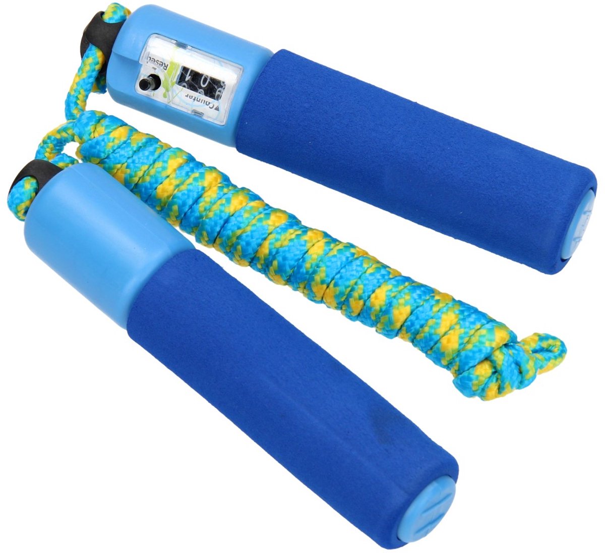 Springtouw met teller - blauw