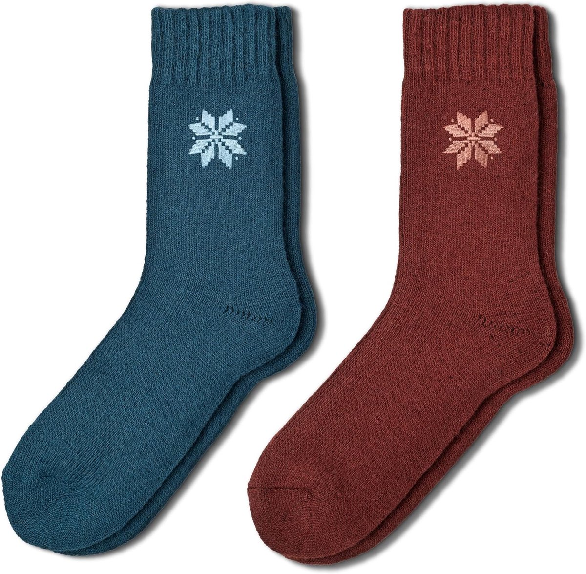 Socks 2 Paar, Premium 70% Merinowol, Thermische Normale Sokken voor Mannen & Vrouwen, Wintersokken, Warme Sokken