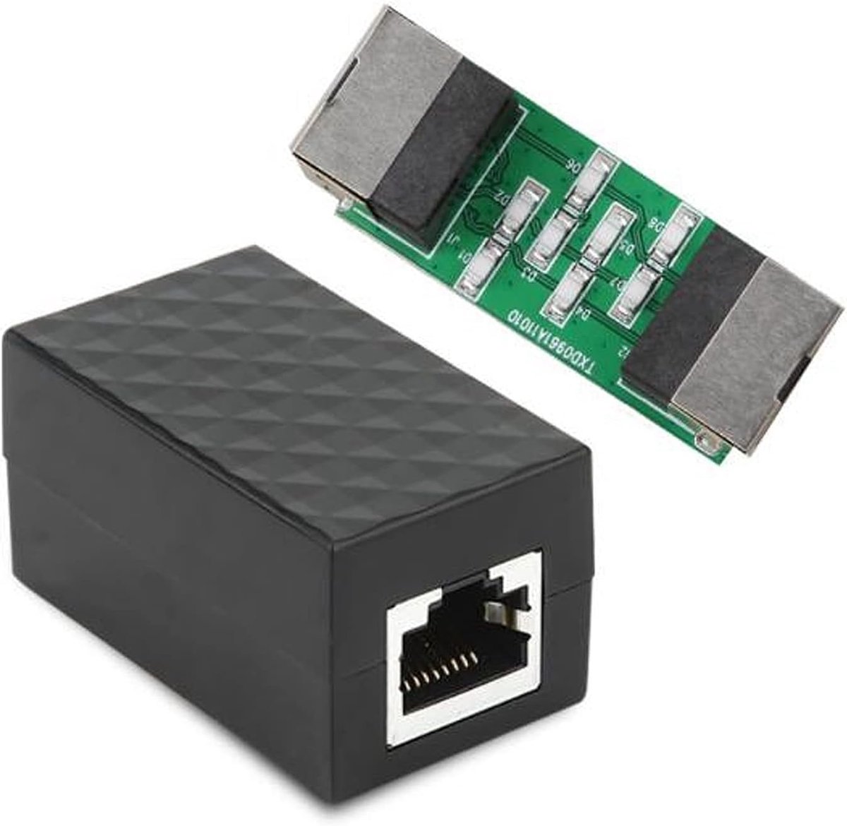 Overspanningsbeveiliging RJ45 Female, POE Gigabit LAN Netwerk CAT5 CAT6 Plug and Play Thunder Arrester, 8 Cores, Brede Compatibiliteit