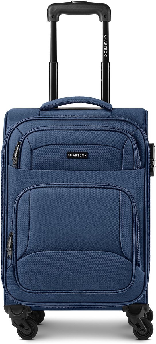 Smartbox Edition 04 4 wielen Cabinewagen 55 cm met uitbreidingsplooi - Zachte bagage - Combinatieslot - navy