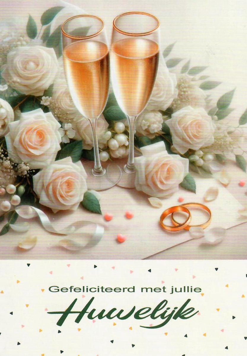 Huwelijkskaart | Wenskaart | 10 stuks | Gefeliciteerd met jullie huwelijk