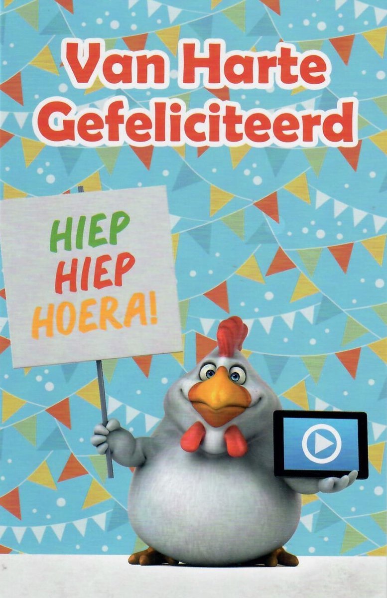 Verjaardagskaart kind jeugd | Wenskaart | 10 stuks | Van harte gefeliciteerd hiep hiep hoera