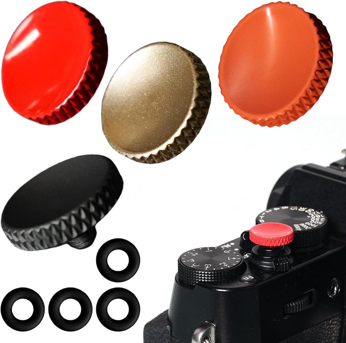 Camera ontspanknop - 4 stuks - zachte releaseknop - compatibel met diverse camera's - ShopVlot