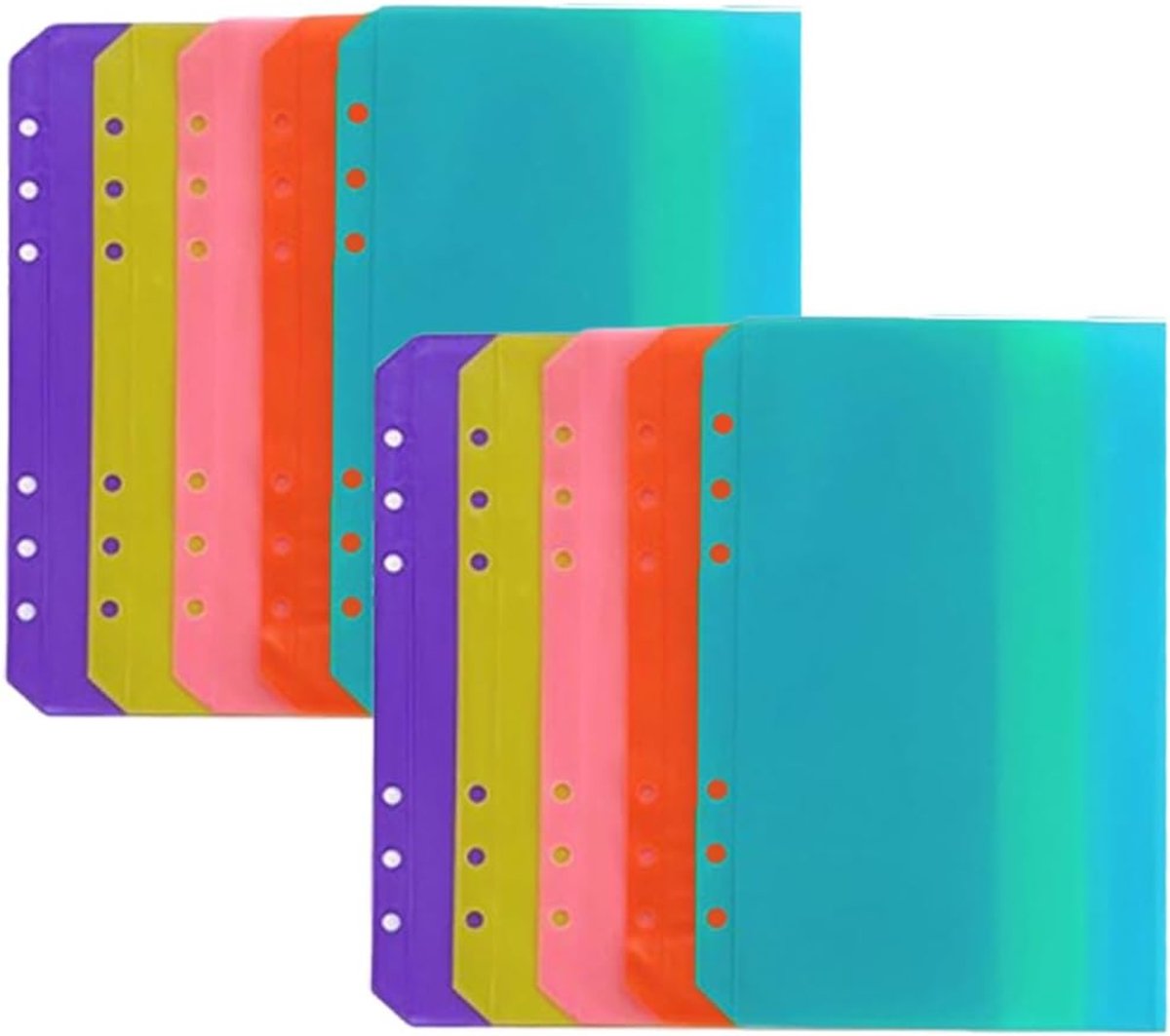 10 A5 folders, A5, waterproof storage bag, A5, colorful folders for organizing documents, office supplies and homework - ShopVlot