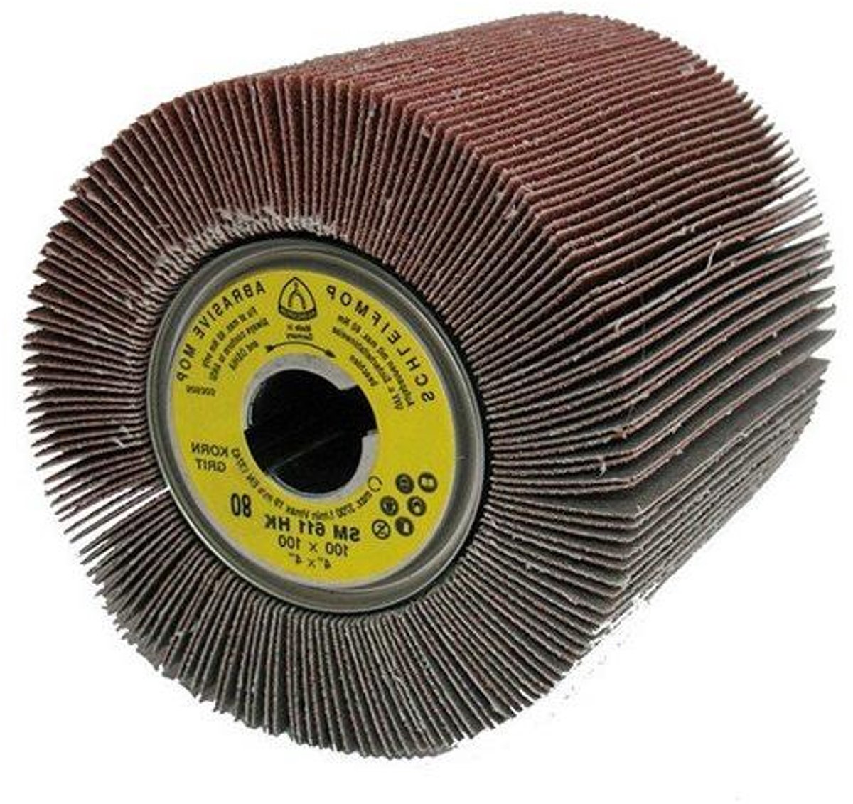 Schuurschijf - Schuurwiel Mop - Oppervlak Afwerken - Fijne Afwerking - 100 x 100 x 19 mm - Bruin
