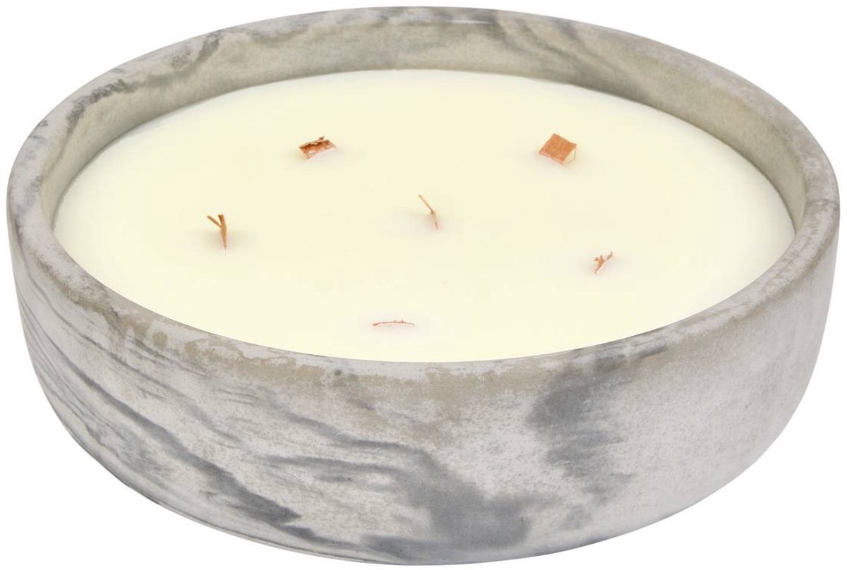 Atmosphera Sao Citronella Geurkaars in keramische pot - Ø28xH8cm - 1100g - Brandtijd 15u