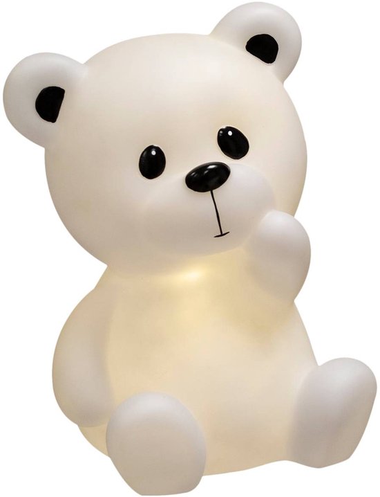 Atmosphera Nachtlamp beer XL wit - Nachtlampje - Kinderkamer - Babykamer - H 30 cm van Atmosphera — afbeelding 2