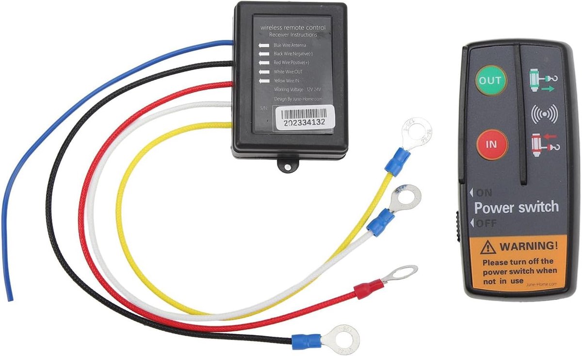 SnelShoppen - Draadloze Lier Afstandsbediening DC 12V 24V 3 In 1 Duurzame Handset Schakelaar Voor Truck ATV SUV