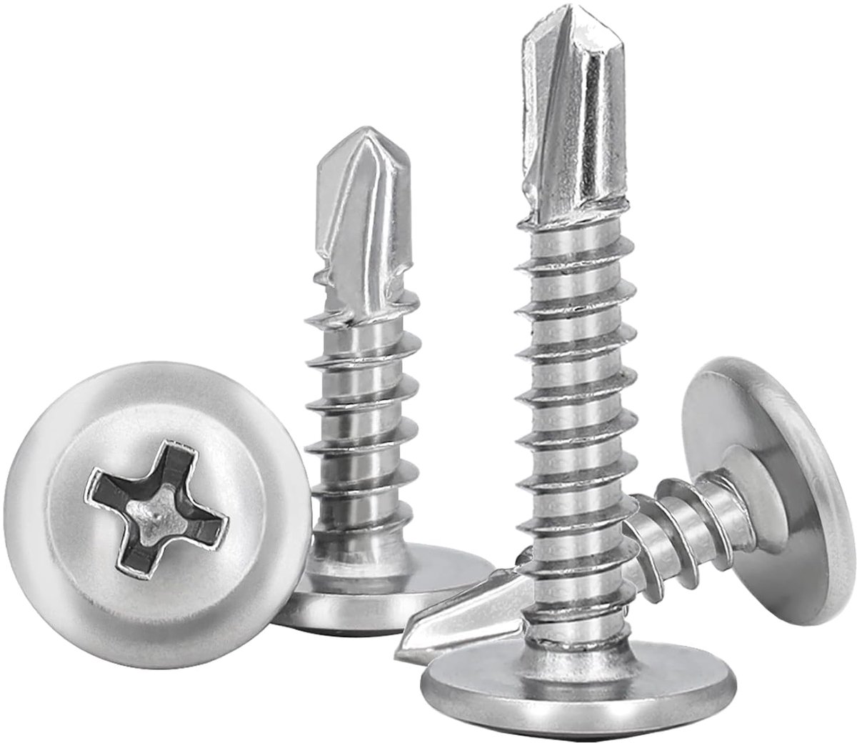 SnelShoppen - Zelftappende Schroeven M4.2 x 16mm - 95 Stuks - 410 RVS - Blechschroeven - Zelfboor- en Metaalschroeven voor Staal en Metaal