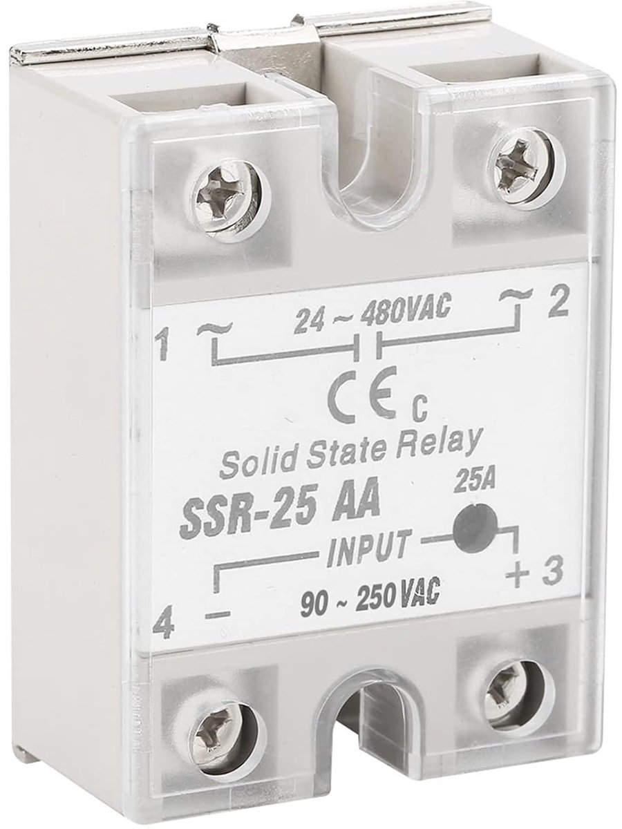 Halfgeleiderrelais 25A - 230V AC Ingang - 24-480V AC Uitgang - Veilig voor industriële toepassingen - ShopVlot