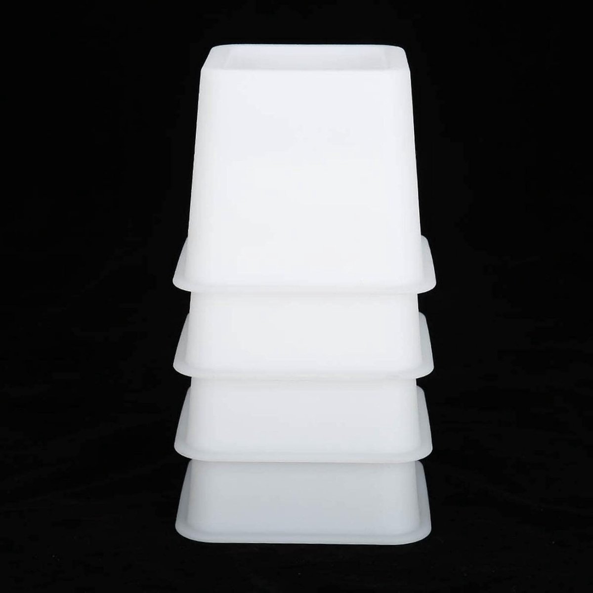 SnelShoppen - 4 Stuks Meubelverhogers 23x13x13 cm - Witte Bed- en Stoelverhogers - Verhoog je Meubels voor Meer Comfort en Ruimte