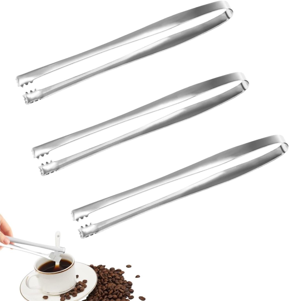 Eieren Chalaza Verwijder Tool, 3 Stuks Suiker Tangen, Keuken Tangen, IJs Tangen, Serveer Tangen voor Feest, Buffet, Barbecue, Picknick en Bruiloften