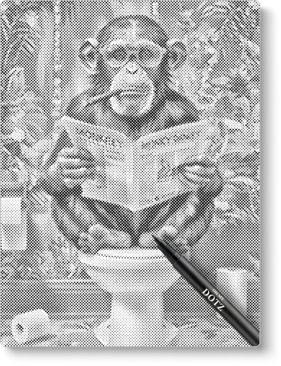 Aap op het toilet 2 | Dot painting | 50x60cm  Meest gekozen | Dot painting | Oh My Dotz | Dots stippen | Diamond painting & Schilderen op nummer alternatief | Happy hobby