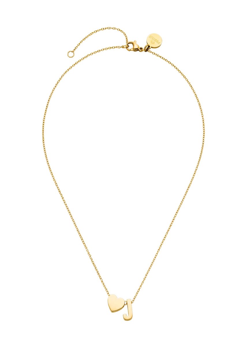 PURELEI Ketting Letter Heart J