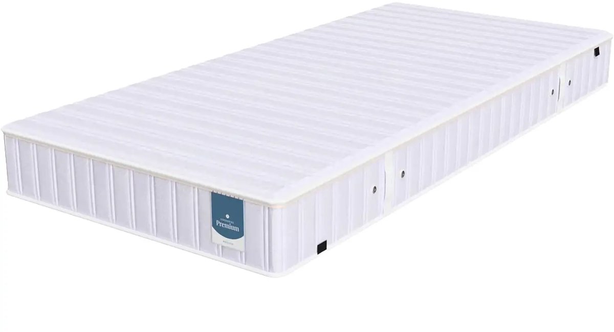 Goossens Matras Goossens Premium - 90 x 210 cm pocketvering - medium Wit