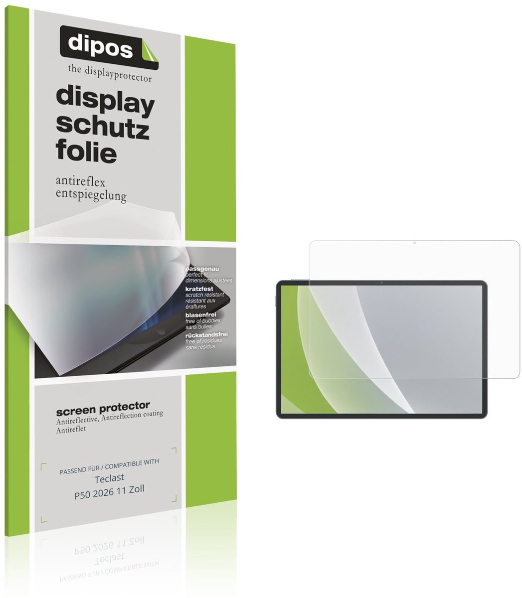 dipos – 2x Matte Beschermfolie geschikt voor Teclast P50 2026 11 Inch | Krasbestendige & antireflecterende Screenprotector Ultra-Thin