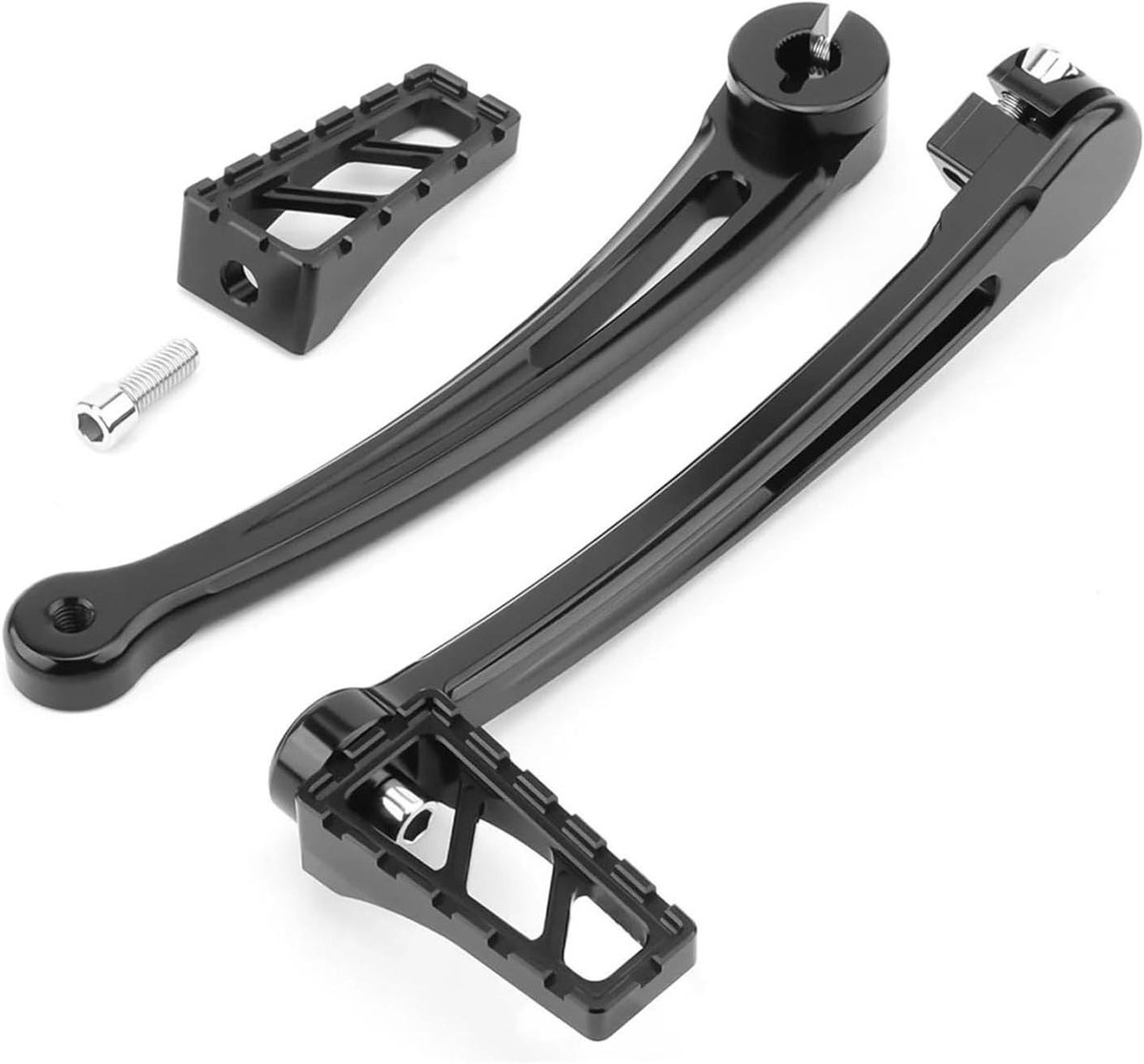 Motorfiets Voetsteunen - Motor Pedaal - Veilig Rijden - Stevige Grip - Universele Pasvorm - Zwart