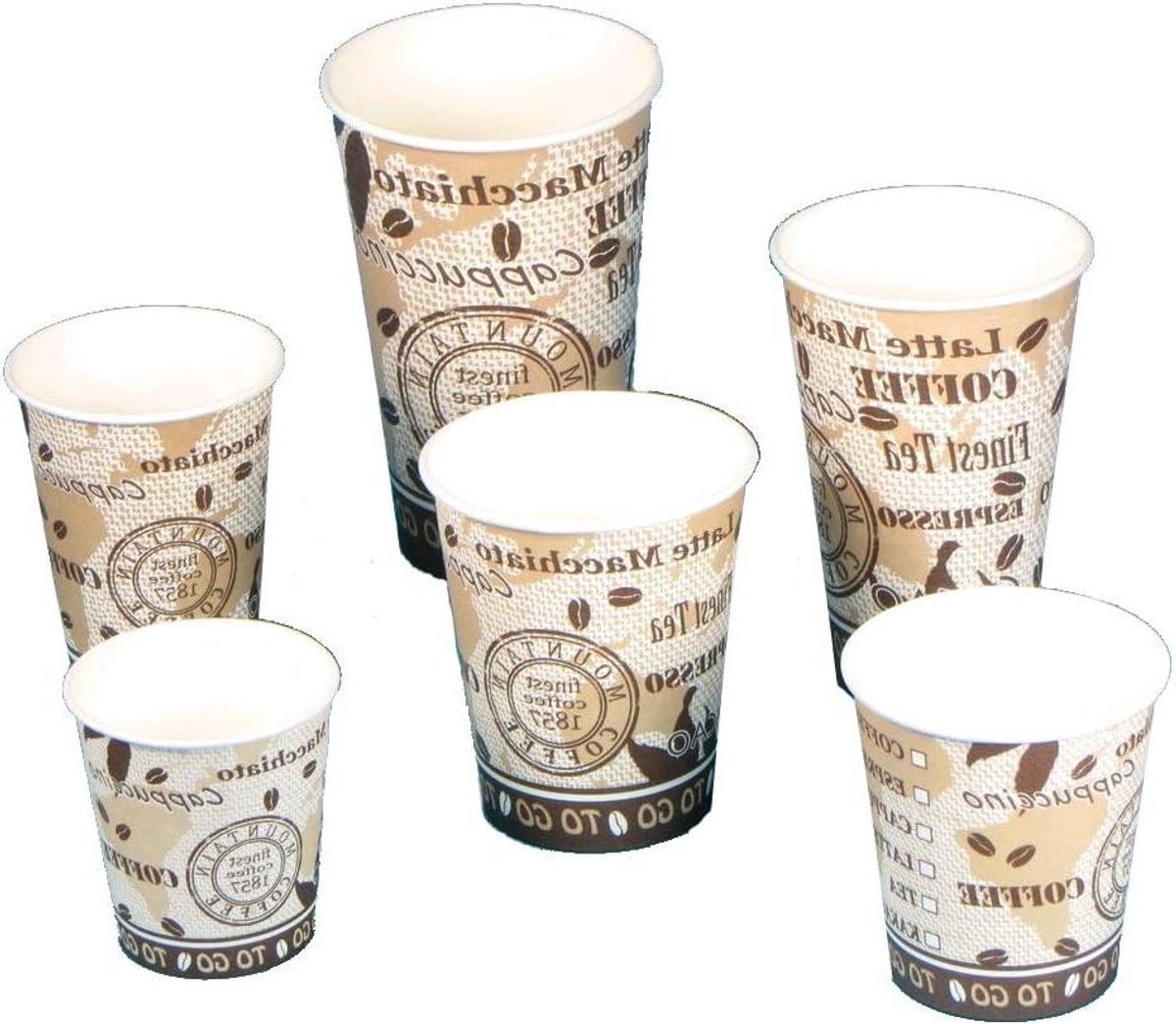 Koffiebekers - Bekers voor onderweg - Koffie meenemen - Made in Germany - 150 ml - Bruin