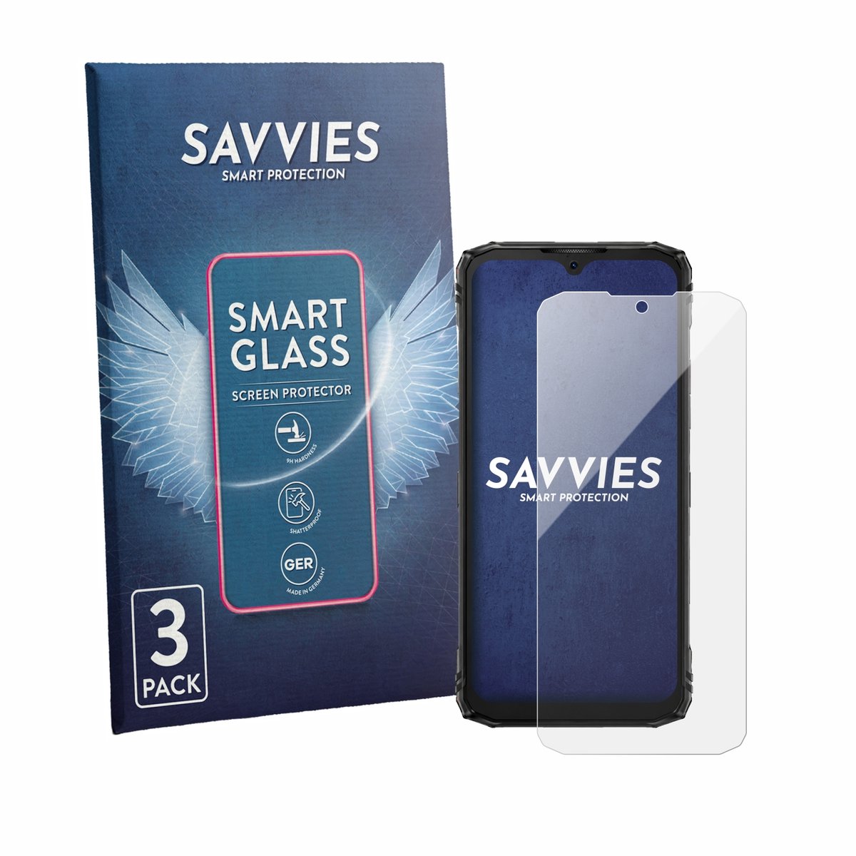 3 Stuks Savvies Screenprotector - geschikt voor Doogee Blade 10 Pro Energy - beschermfolie glas transparant