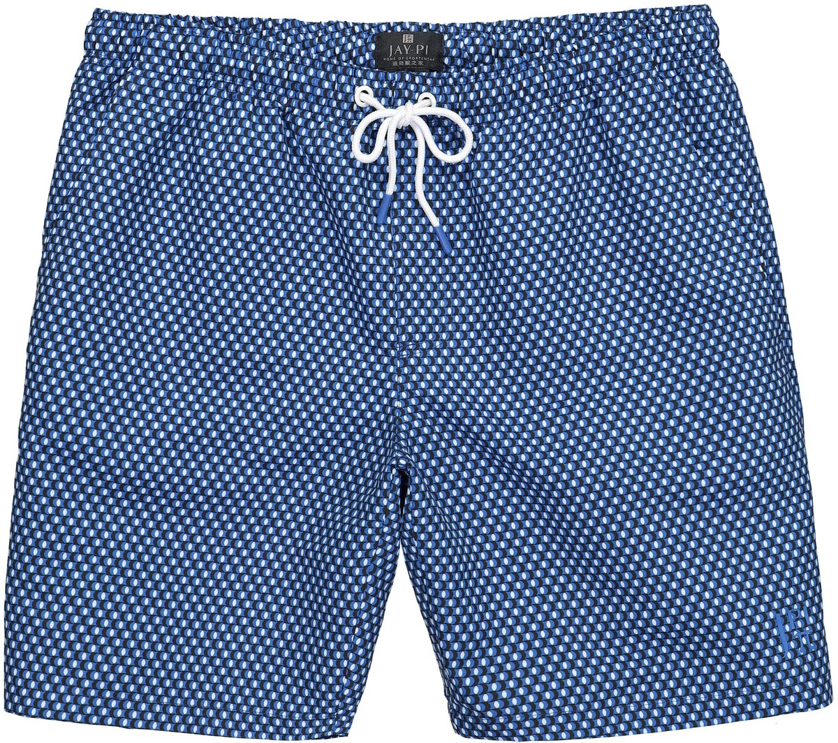 JAY-PI - Heren - zwembroek beachwear all-over print tot 8XL - Zweedsblauw - Maat 5XL