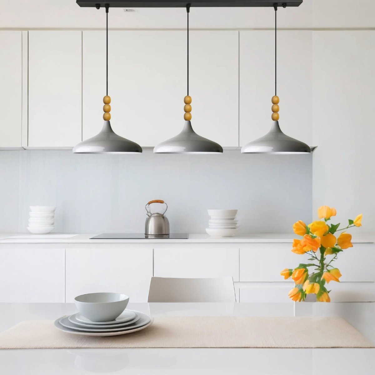 Bamyum Champion hanglamp, industriële Modern stijl, Ø35 cm, grijs metalen lamp