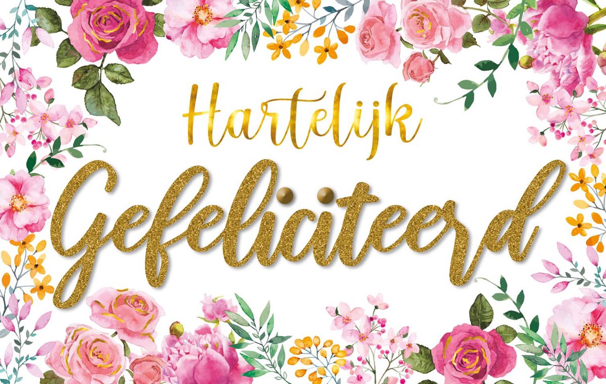 Wenskaart | 6 stuks | Foam 3D Hartelijk gefeliciteerd