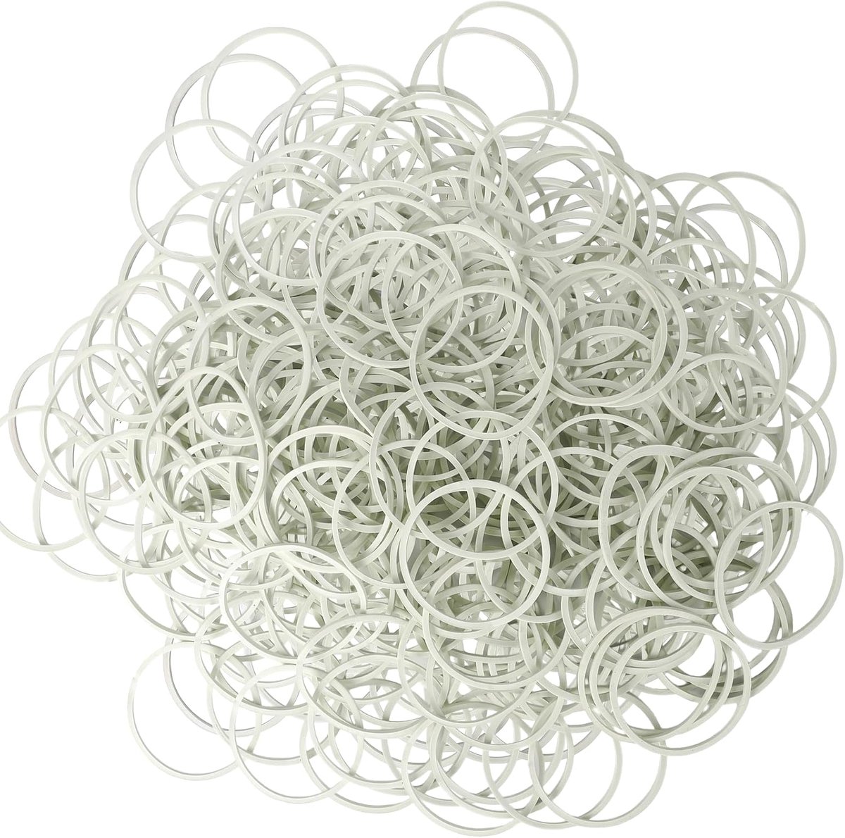 SnelShoppen - 1700 stuks Natuurlijke Rubber Ballen, Elastiekballen, Platte Witte Elastiekjes voor Haarbandjes, DIY-Knutsels, Projecten en Kunstorganis